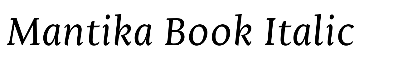 Mantika Book Italic